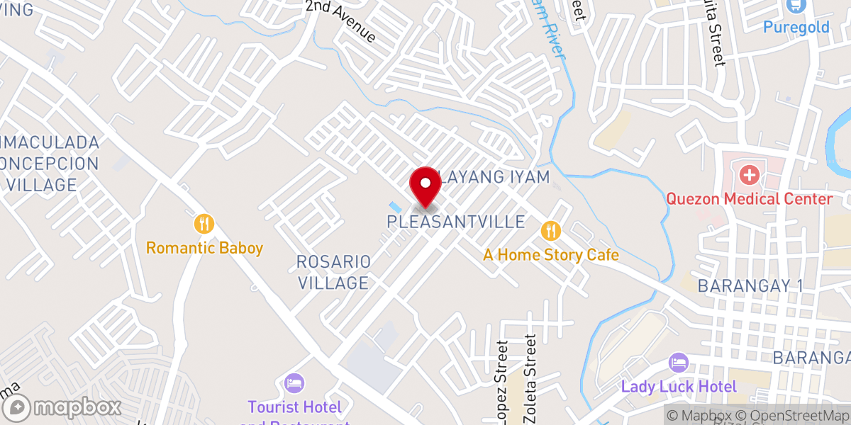 Map showing location of Lucena Baptist Church