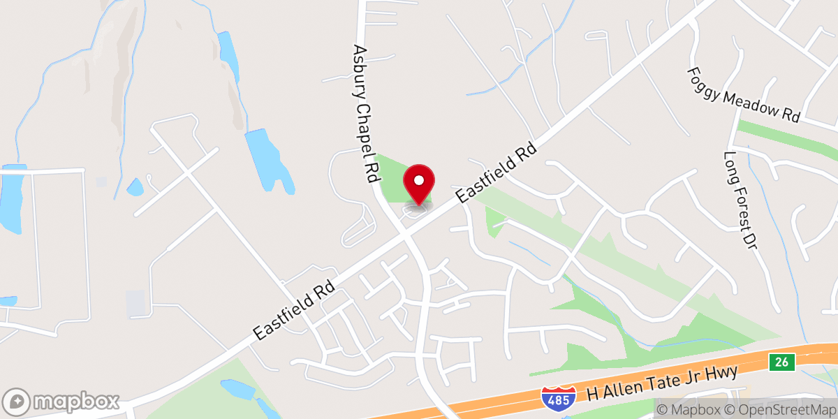 Map showing location of Jonahville AME Zion Church