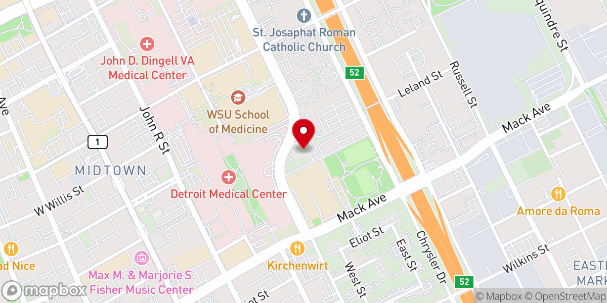 Map showing location of Friendship Baptist Church