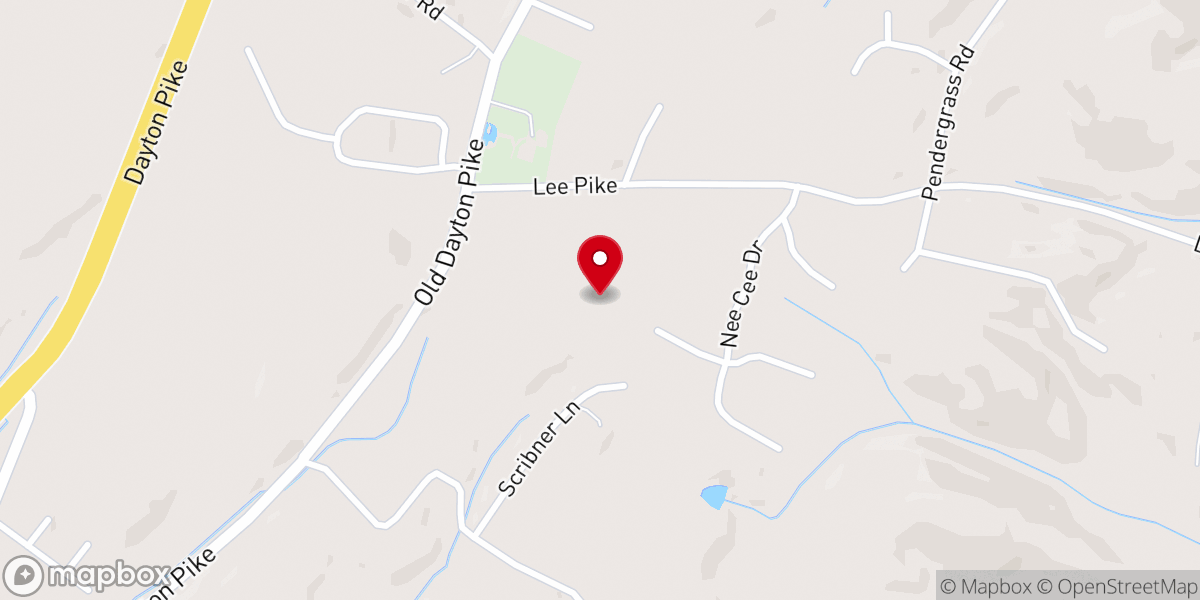 Map showing location of Union Fork Baptist Church