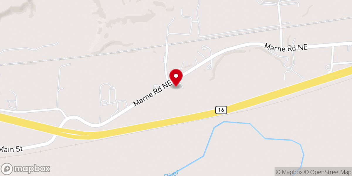 Map showing location of Crossroads Christian Church