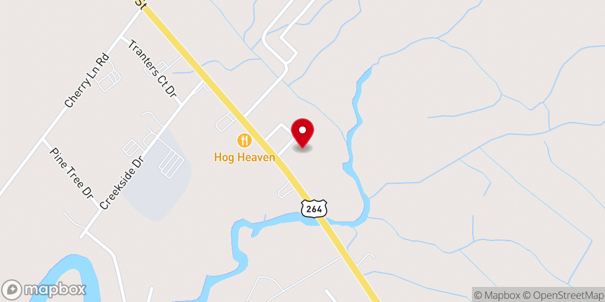Map showing location of Cornerstone Family Worship Center