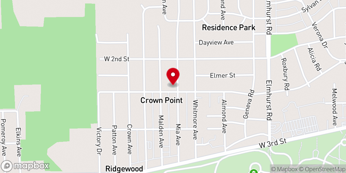 Map showing location of Mt Moriah Missionary Baptist Church