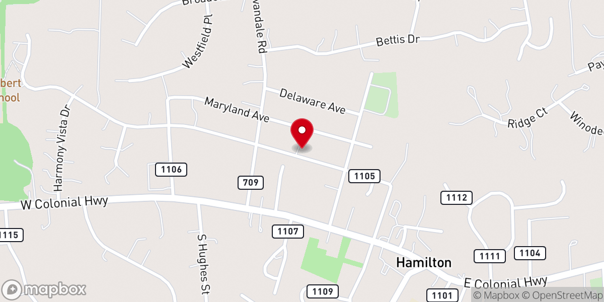 Map showing location of Mt Zion United Methodist