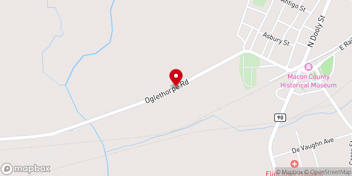 Map showing location of Church of Christ