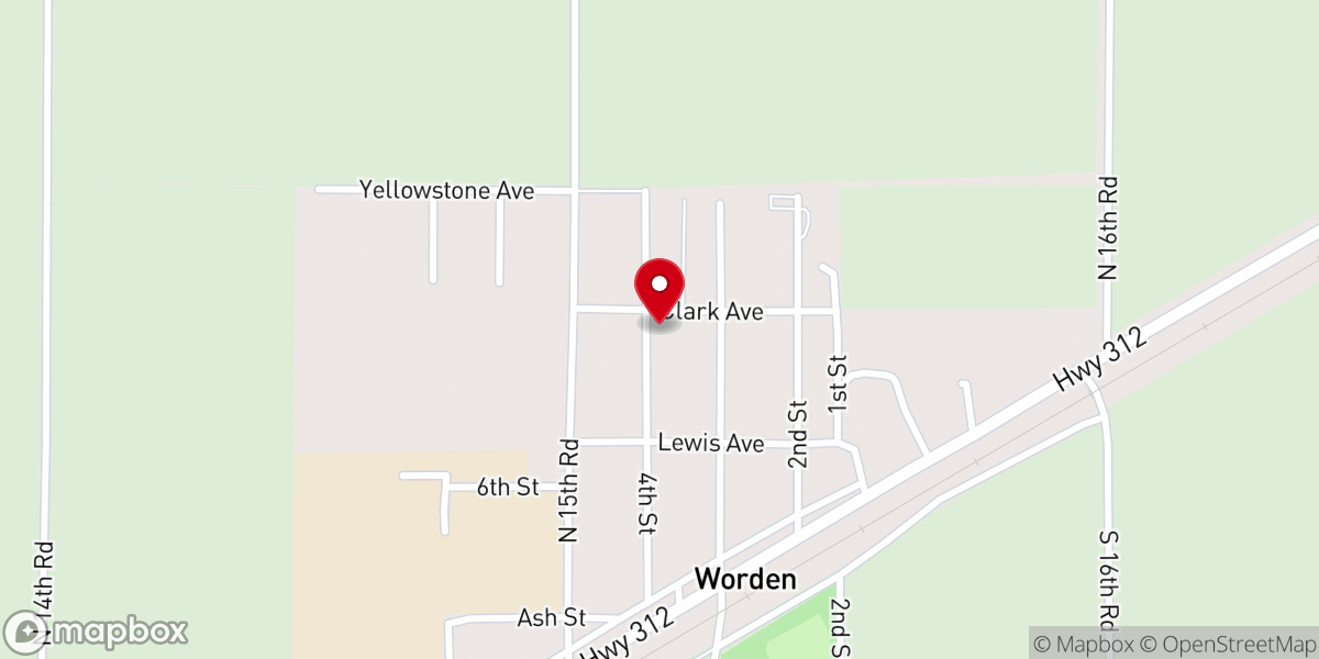 Map showing location of Bethlehem Congregational Church