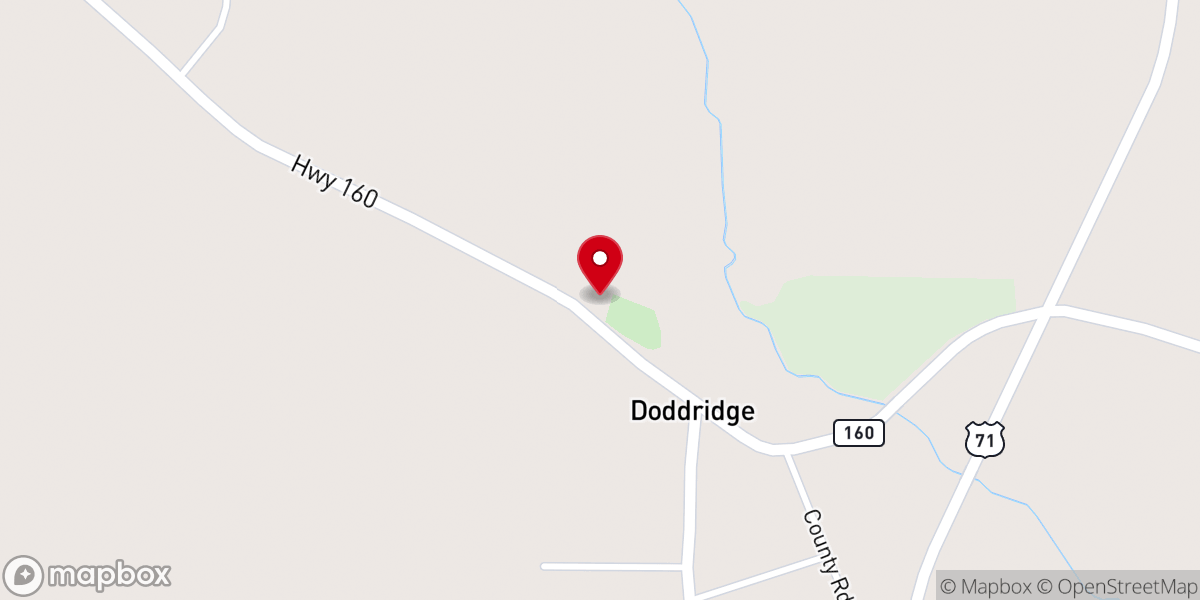 Map showing location of Doddridge Methodist Church