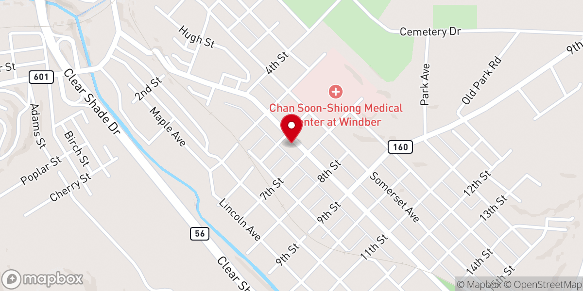 Map showing location of Saint's Cyril & Methodius Catholic Church