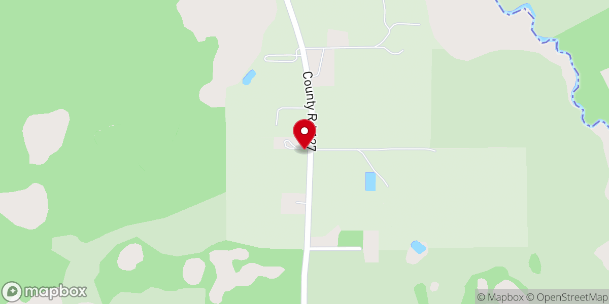 Map showing location of Baxter Church