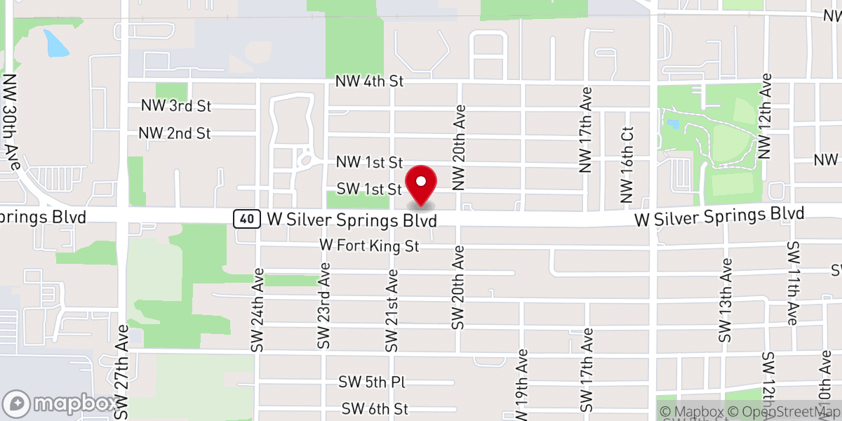 Map showing location of New Saint John Baptist Church