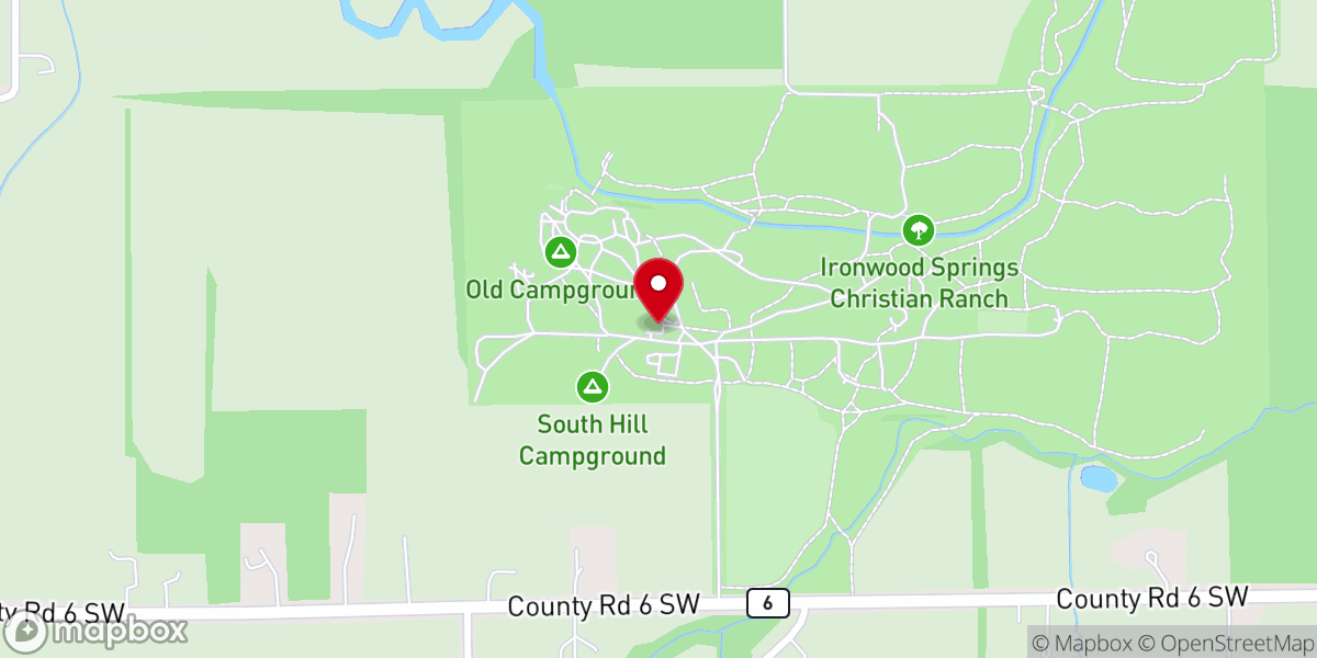 Map showing location of Miracle Lodge Retreat & Conference Center