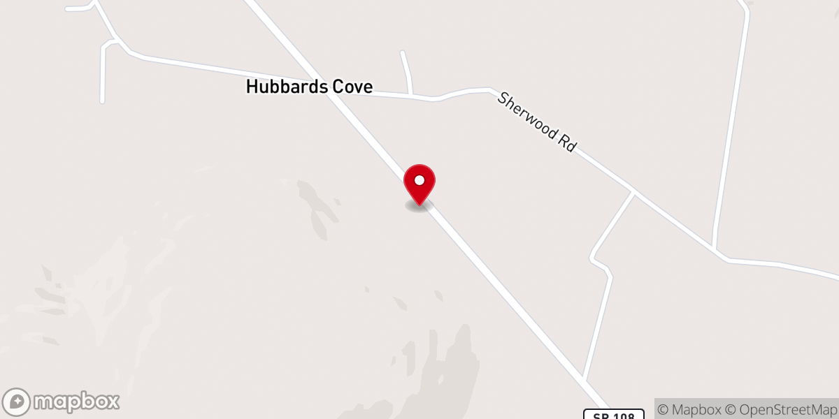 Map showing location of Hubbard Cove Church of God