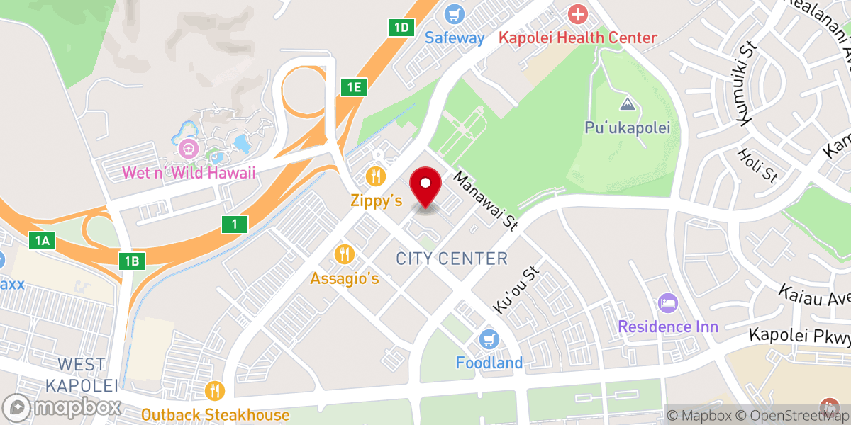 Map showing location of Inspire Kapolei Dream _Team