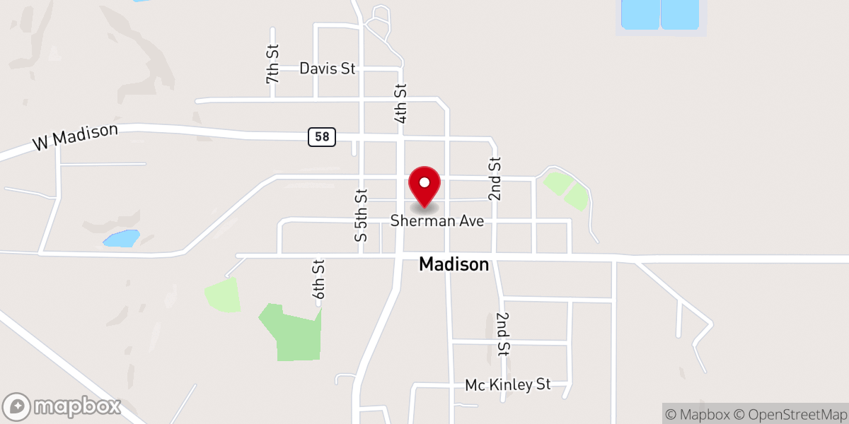Map showing location of Madison Global Methodist Church