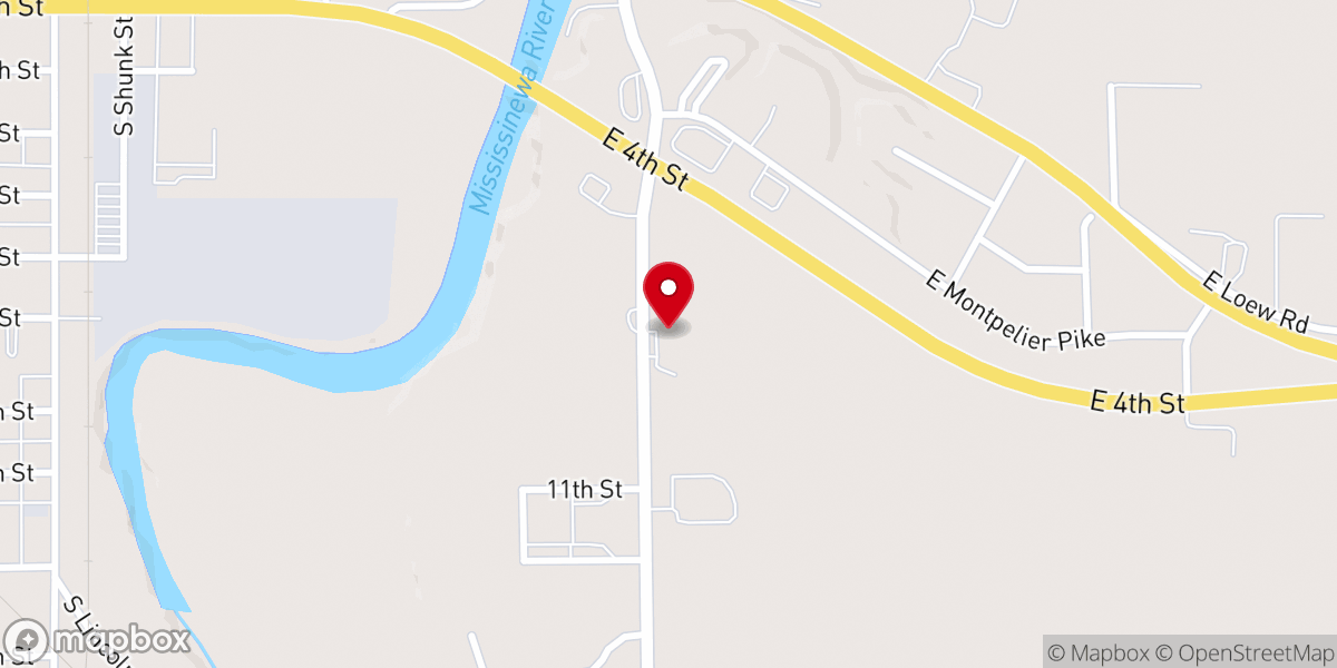 Map showing location of Eastgate Community Church