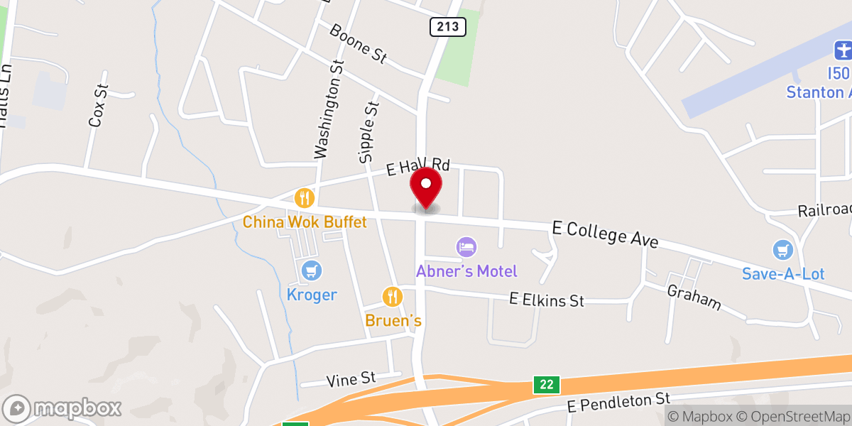 Map showing location of Wildwood chapel church of God