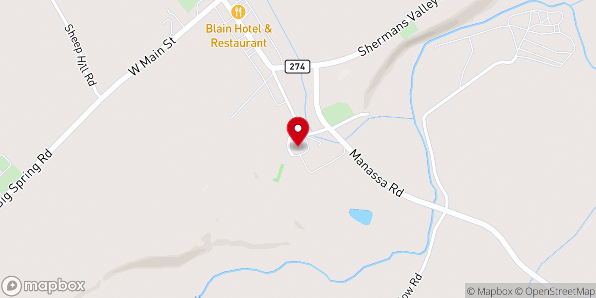 Map showing location of United States Postal Service