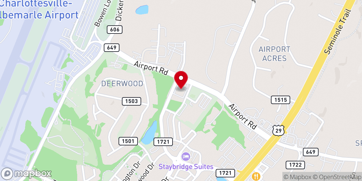 Map showing location of Elohim Baptist Church