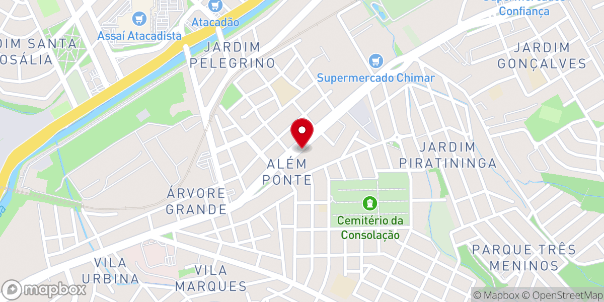 Map showing location of Hub Sorocaba