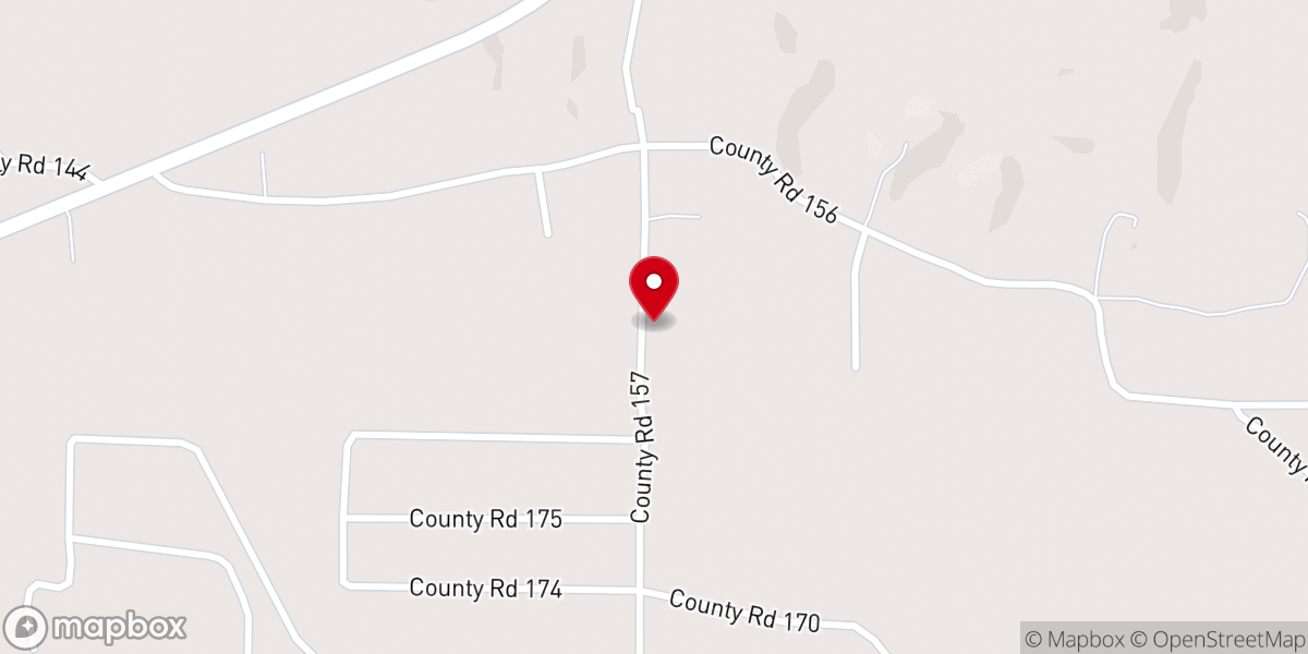 Map showing location of Rock Hill Church