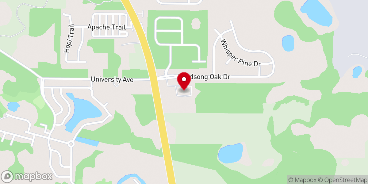 Map showing location of First Baptist Church of Leesburg South Campus