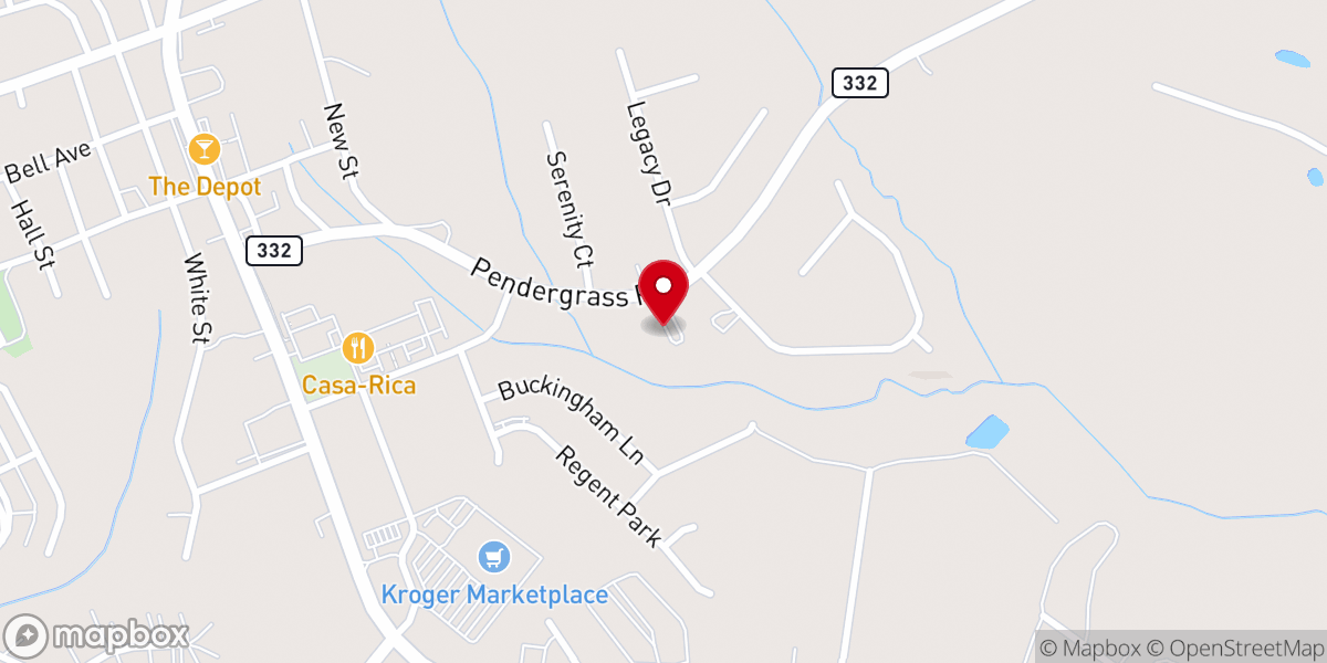 Map showing location of Hoschton Church of God of Prophecy