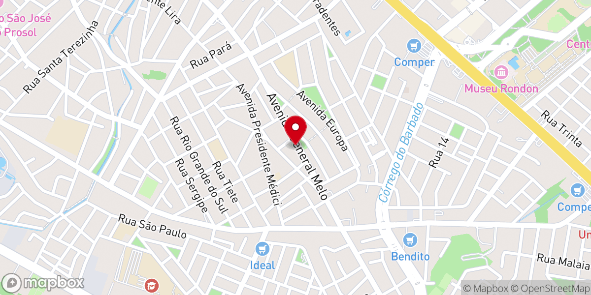Map showing location of Igreja Missionaria Shekinah