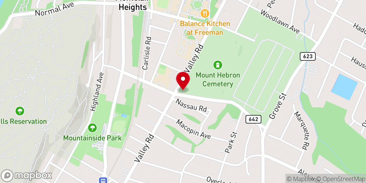 Map showing location of Calvary Chapel of Montclair
