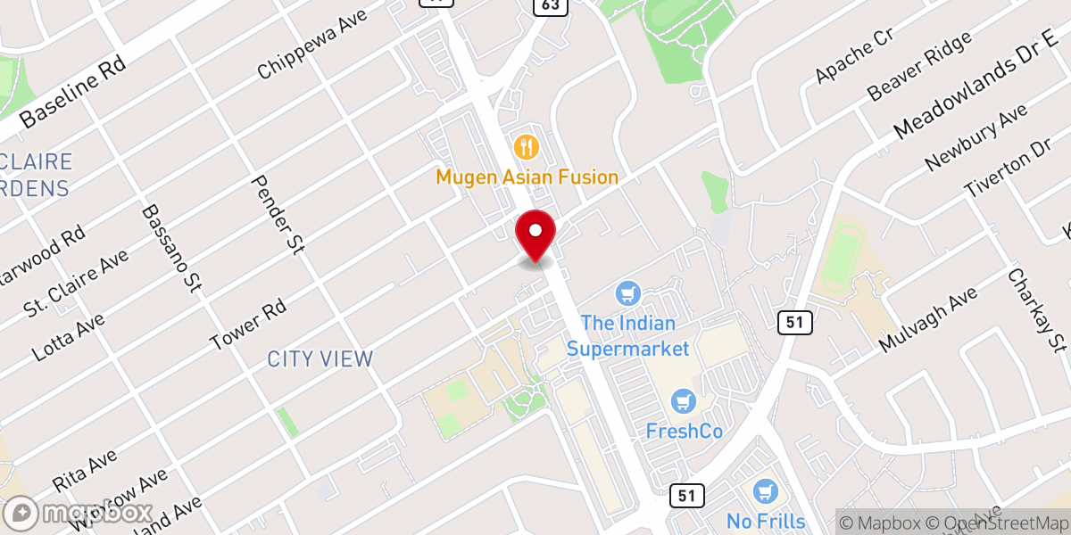 Map showing location of Julian Of Norwich Anglican Church