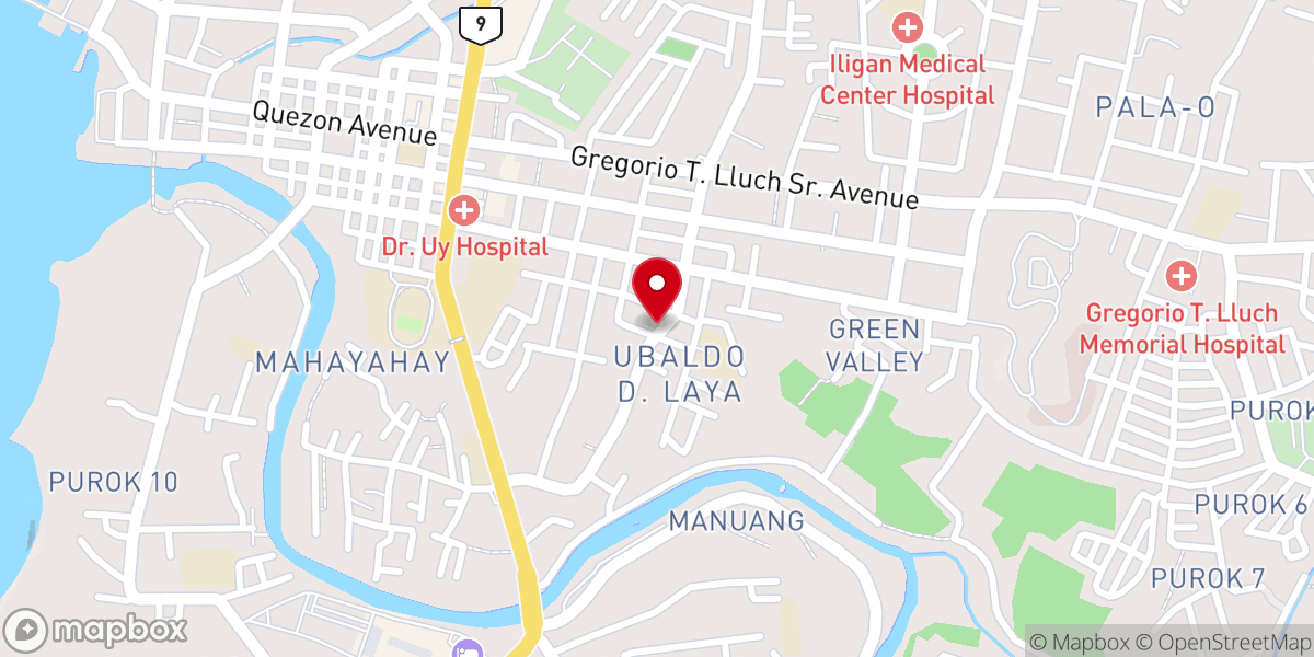 Map showing location of In Christ's Glory Church