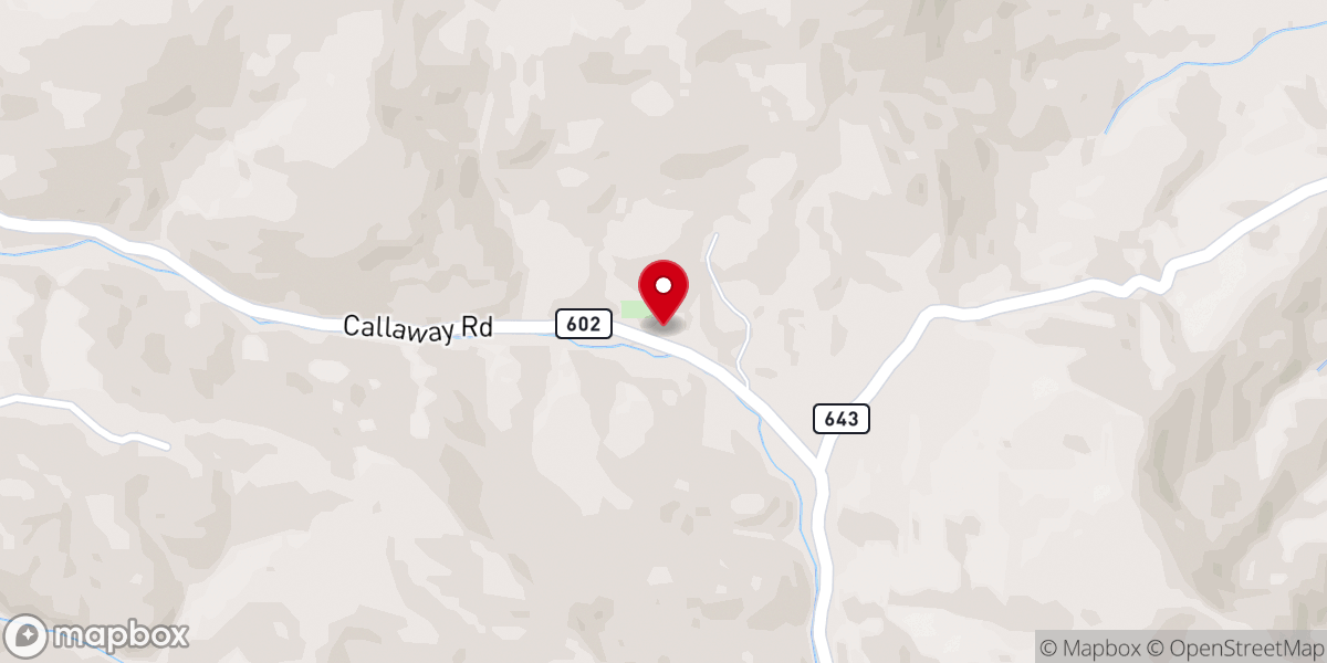 Map showing location of Adney Gap Church