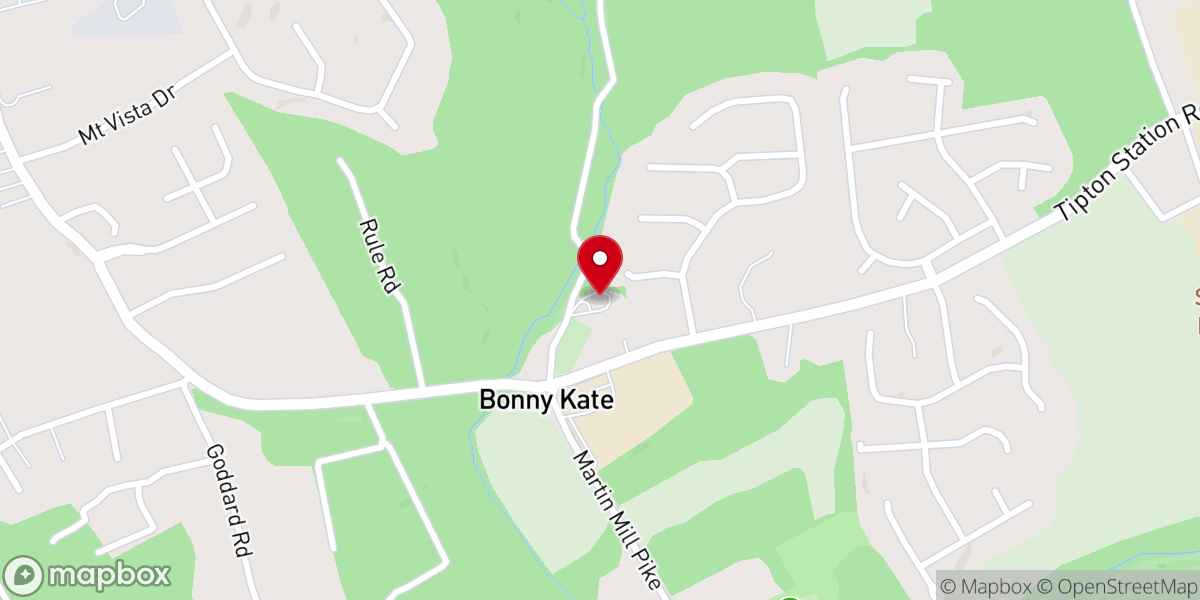 Map showing location of New Salem Methodist Church