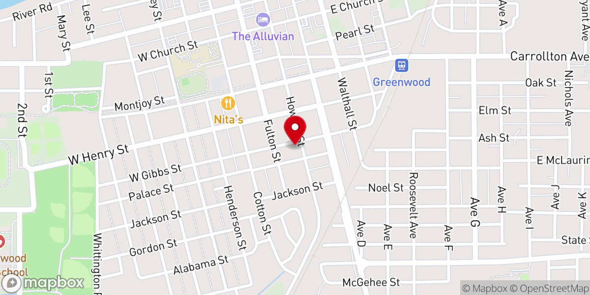 Map showing location of Wesley United Methodist Church