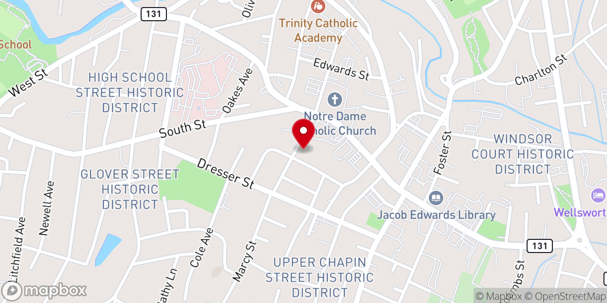 Map showing location of Iglesias Pentecostal Church De Dios Vivo Inc