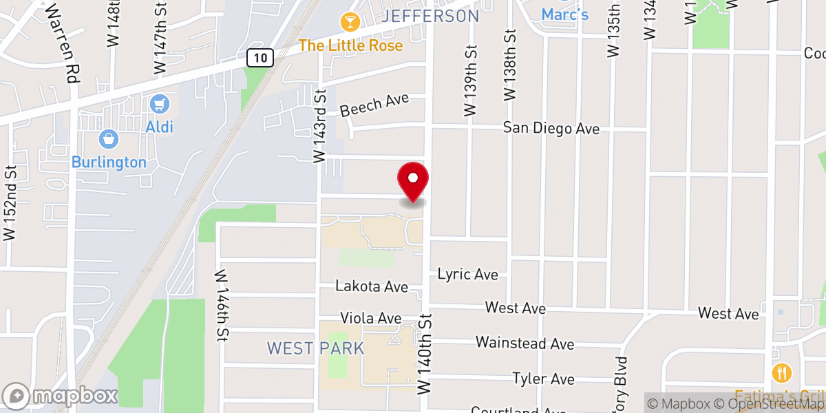 Map showing location of West Park Evangelical Friends
