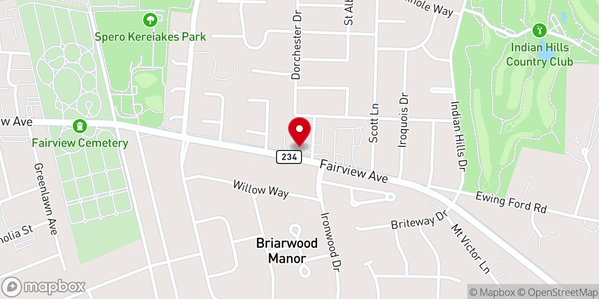 Map showing location of St James United Methodist Church
