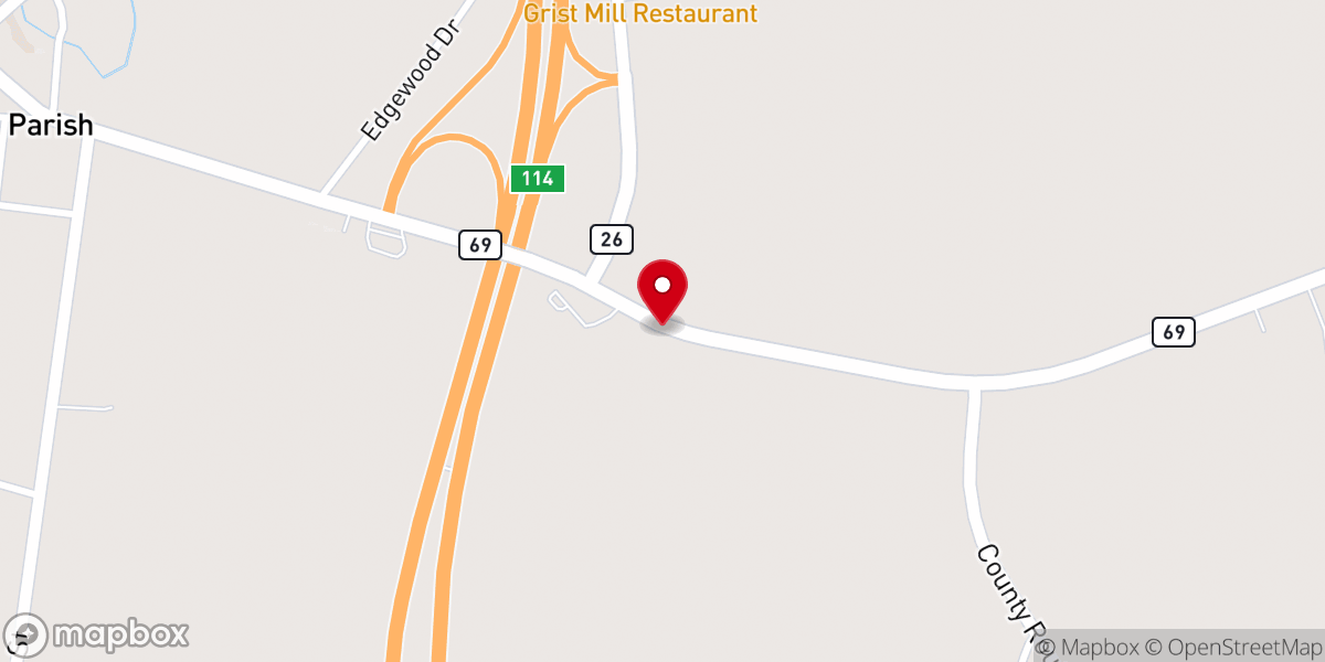 Map showing location of Faith Church of the Nazarene