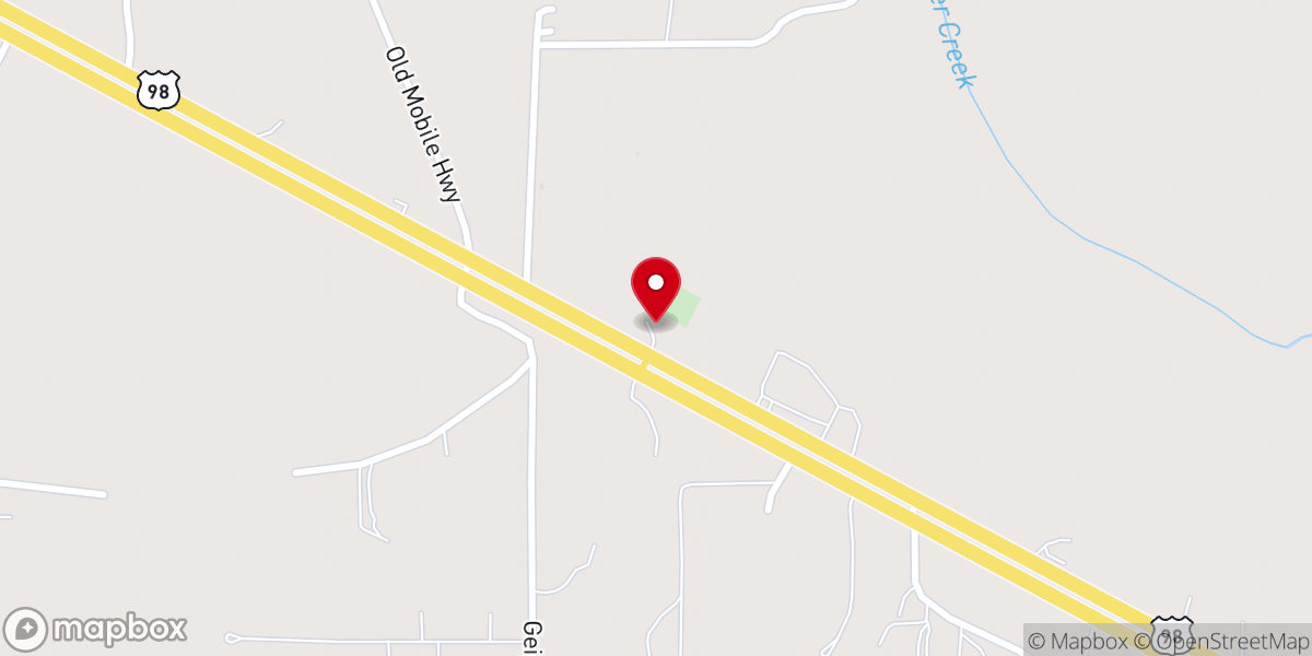 Map showing location of Oak Grove Missionary Baptist Church