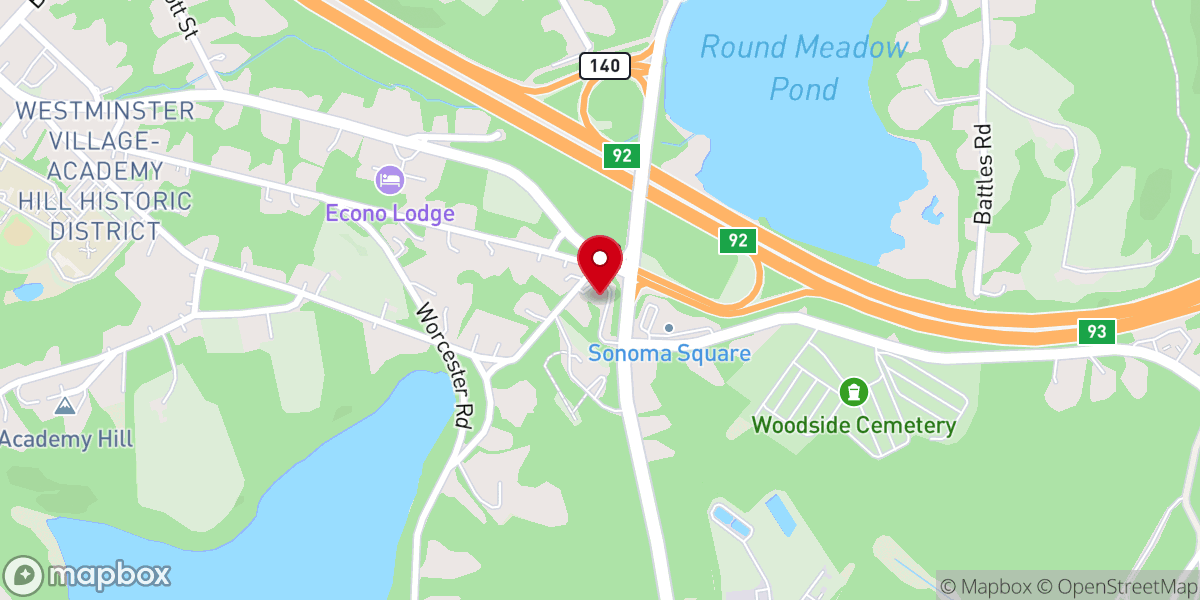 Map showing location of Our Savior Lutheran Church