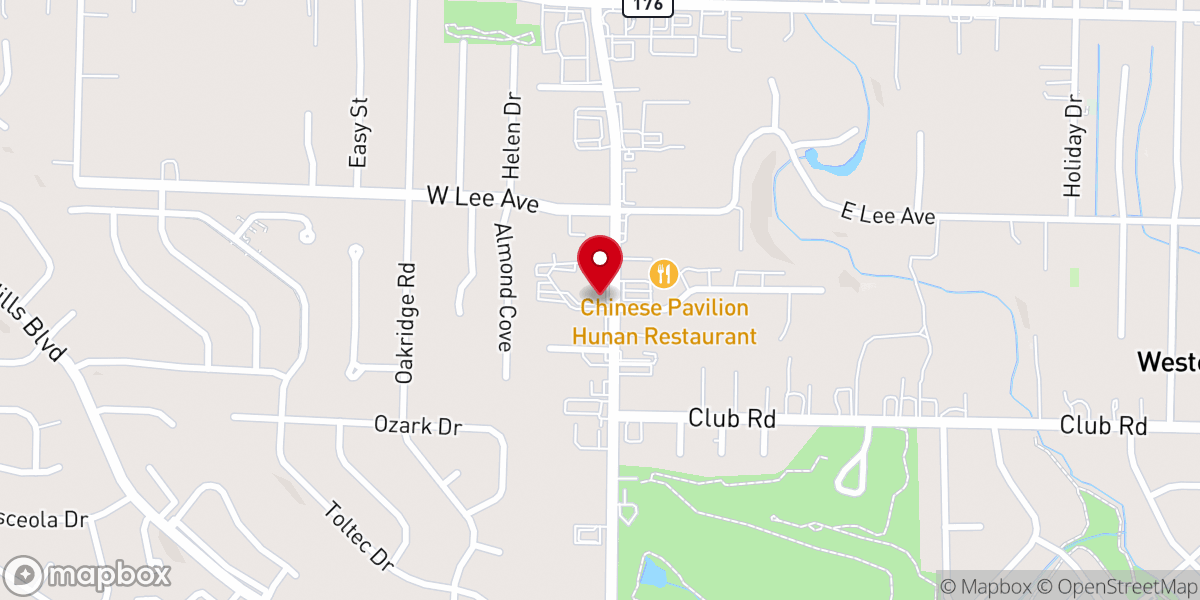 Map showing location of Sylvan Hills Community Church