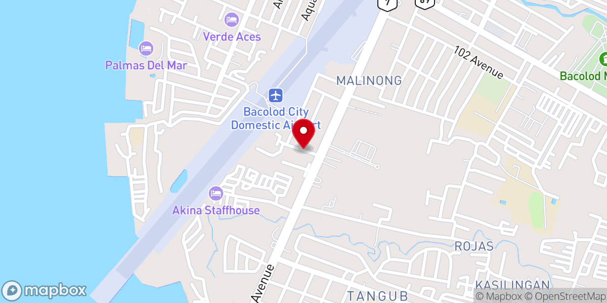 Map showing location of Bacolod Living Water Christian Fellowship
