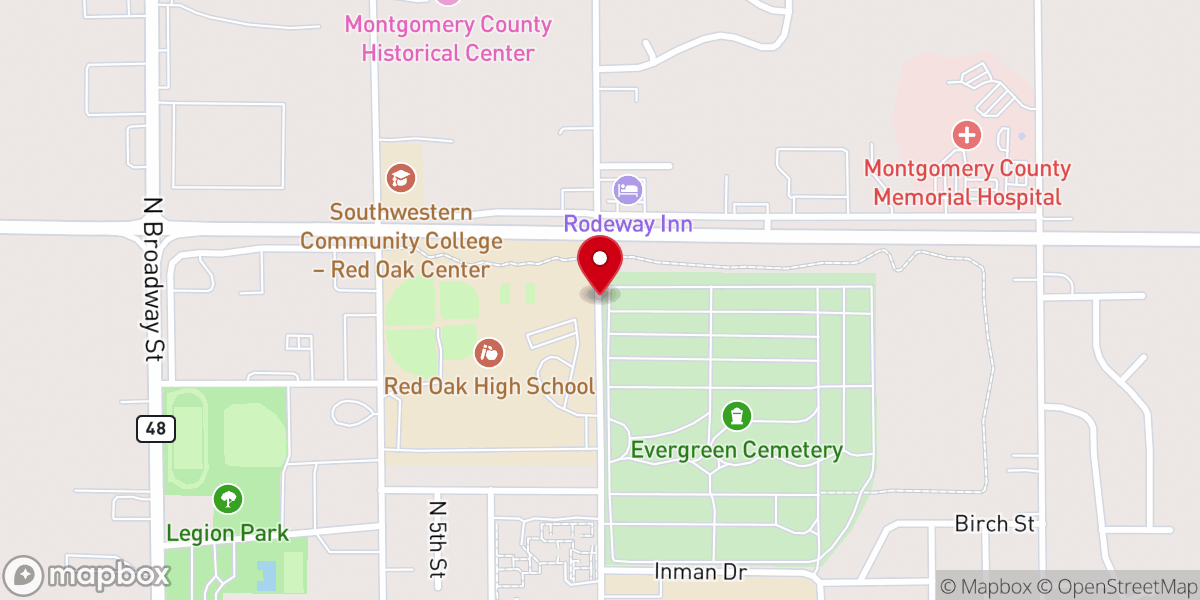 Map showing location of Our Saviour Church