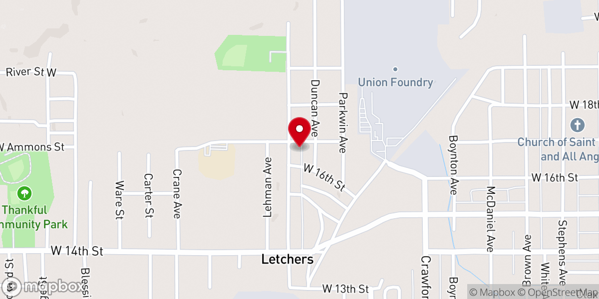 Map showing location of St John FBH Church
