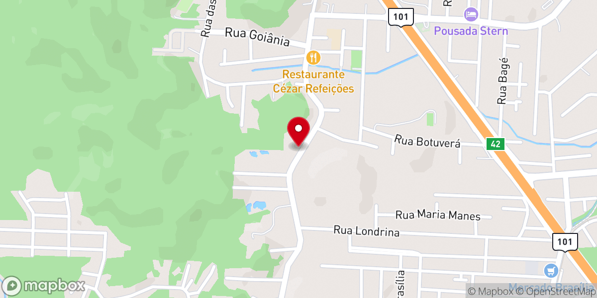Map showing location of Igreja das Nações - IDN Joinville