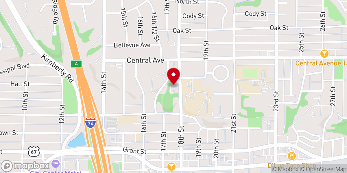 Map showing location of Riverview Church