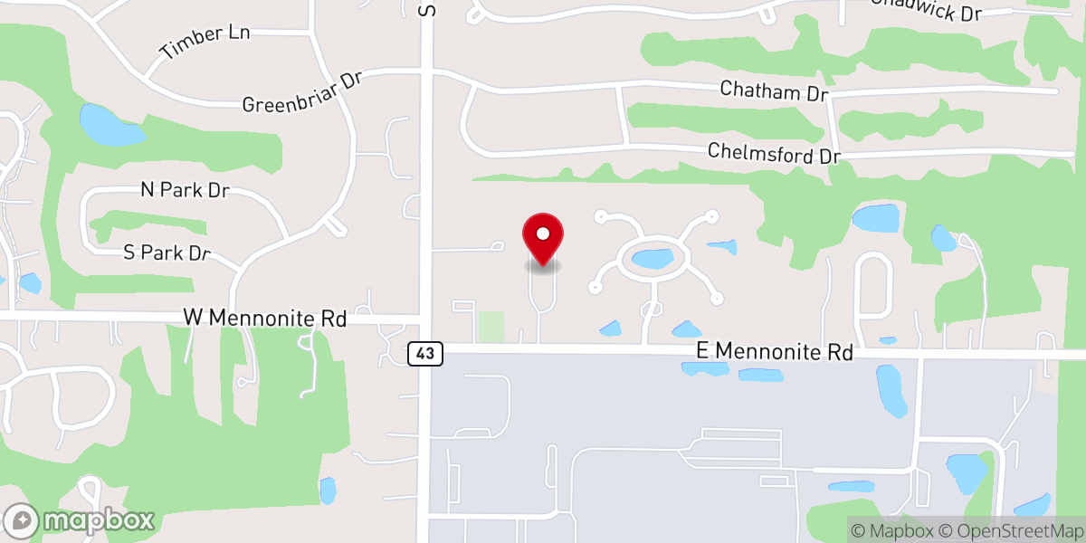 Map showing location of Cornerstone Church of Aurora