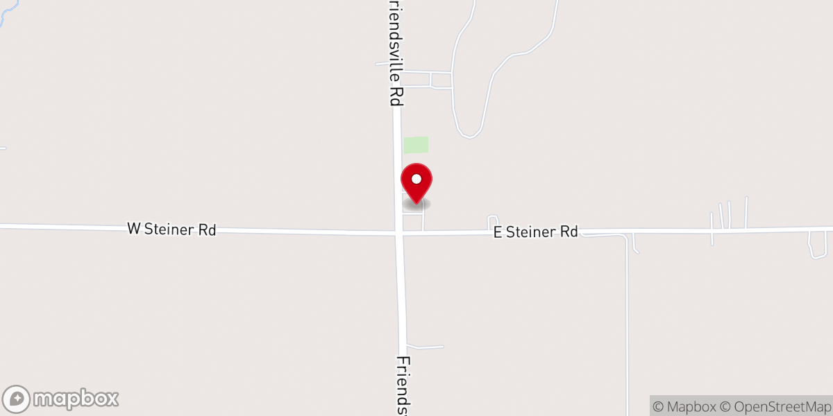 Map showing location of Canaan Lutheran Church