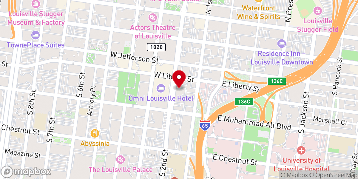 Map showing location of Christ Church Cathedral