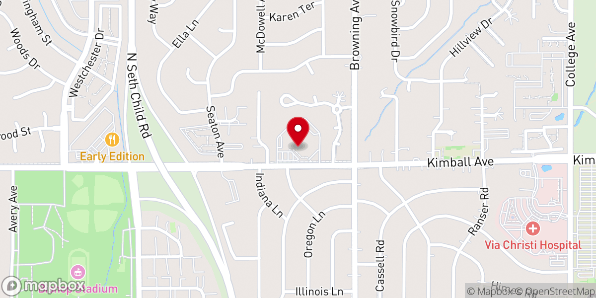 Map showing location of St Thomas More Catholic Church