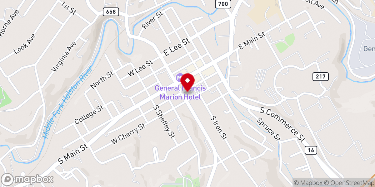 Map showing location of First United Methodist Church - Food Distribution Center
